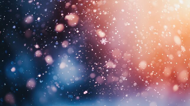 Dynamic Snowflakes Blurring in Motion Background