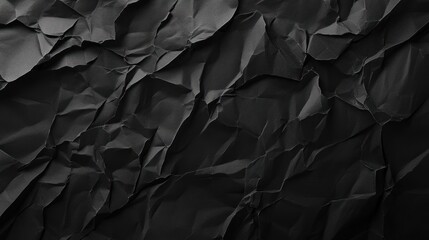 Fototapeta premium Abstract Texture of Crumpled Black Paper