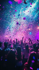 Vibrant New Year's Eve Nightclub Celebration