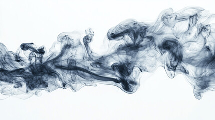 Abstract swirling smoke gently drifting against a light background creates a mesmerizing visual flow in an artistic composition