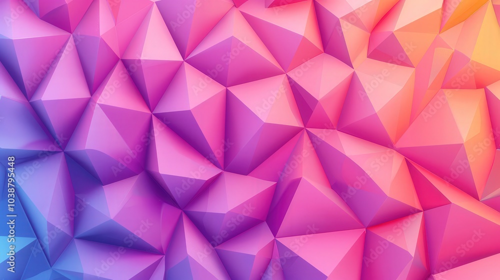 Canvas Prints dynamic geometric backdrop, vibrant gradient polygons, interplay of light and shadow, modern aesthet