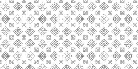 Fototapeta premium Seamless pattern design with geometric shape | Modern geometric pattern design for texture, banner, presentation, web, flyer, futuristic | White color vector pattern design with square and triangle