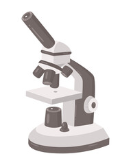 Vector illustration of microscope. Laboratory equipment
