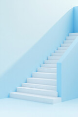 Staircase against lightly colored wall, background, minimal concept