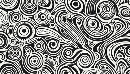 Abstract Black and White Geometric Pattern Design