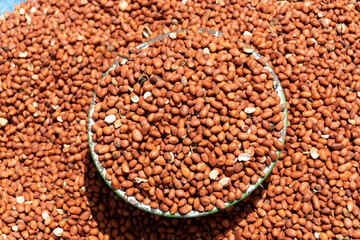 Cacahuetes en un mercado de Chad