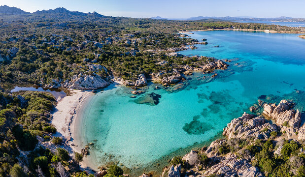 Serena beach in Caprera island, Italy