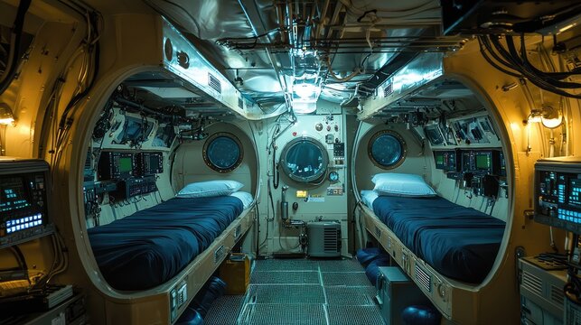 Compact Sleeping Quarters in Submarine Environment