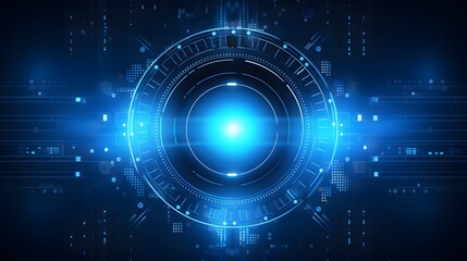 Obraz premium blue Abstract technology background circles digital hi-tech technology design background. concept innovation. vector illustration