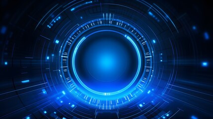 blue Abstract technology background circles digital hi-tech technology design background. concept innovation. vector illustration