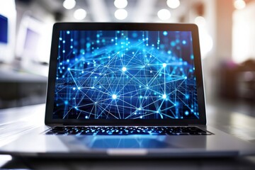 Digital network connections forming global internet data exchange