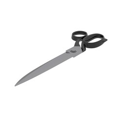 Stationery scissors on a white background. 3d rendering.
