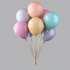 Naklejka premium Balloons Transparent Background