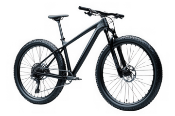 Black Mountain Bike isolated on transparent background, png file, no background png file