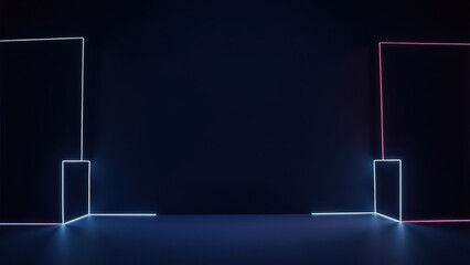 Neon Lights with Copyspace for Creative Projects
