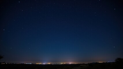 Night Sky with Stars Over a Peaceful Landscape