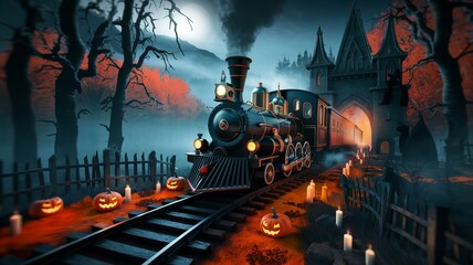 Obraz premium Halloween Train 