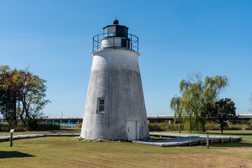 Piney Point Lighthouse in Southern Maryland on the Chesapeake Bay
