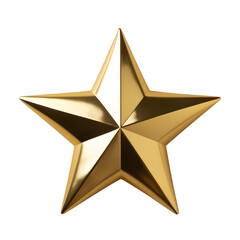 Obraz premium a gold star isolated png on a transparent background