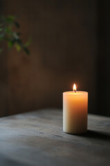 candle on the table