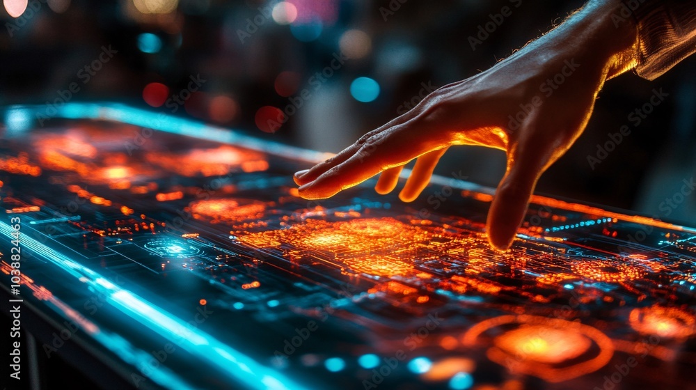 Poster interactive ai design concept for digital models