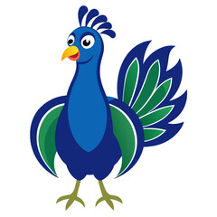 illustration of a peacock