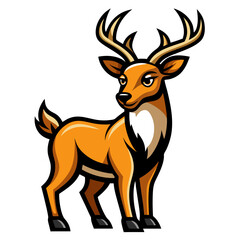 deer cartoon isolated on white