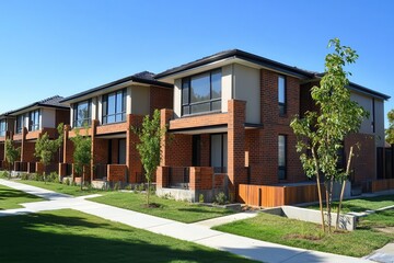 Building brick veneer townhouses in Melbourne s suburbs