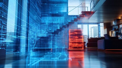 The intersection of AI and interior design with innovative space layouts.