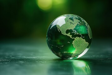 Glass globe ball with recycle concept