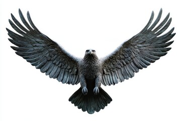 Fototapeta premium Canadian eagle statue on a white backdrop