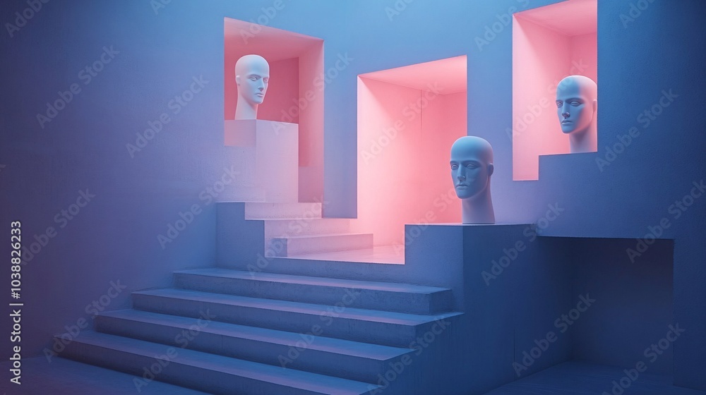 Aufkleber 3d ai-powered design trends in creative spaces