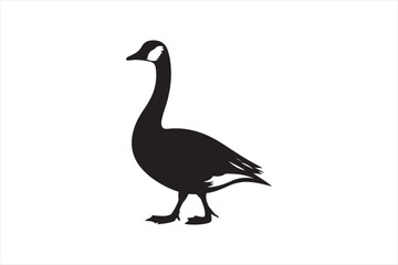 Goose silhouette  vector illustration, Goose silhouette bundle 
