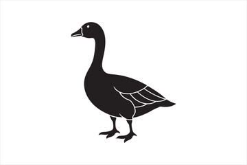 Goose silhouette  vector illustration, Goose silhouette bundle 