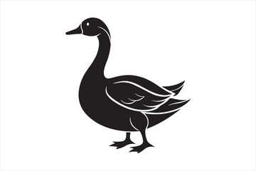 Goose silhouette  vector illustration, Goose silhouette bundle 