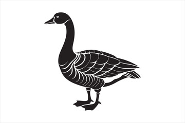 Goose silhouette  vector illustration, Goose silhouette bundle 