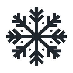 Christmas snowflake black silhouette style icon and vector illustration design