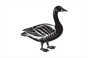 Goose silhouette  vector illustration, Goose silhouette bundle 