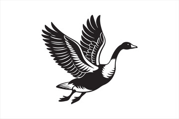 Goose silhouette  vector illustration, Goose silhouette bundle 