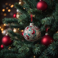 Fototapeta premium Cheerful decorations light up the holiday spirit
