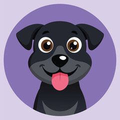 Minimalist Black Dog Logo Icon Modern Pet Silhouette Design for Branding and Identity