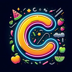 Fototapeta premium 검은 배경, 알파벳 대문자 