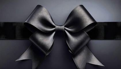 black bow on black