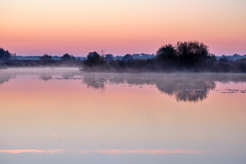 sunrise over the river
