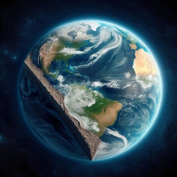 Hypoth&egrave;se d'une plan&egrave;te plate &eacute;trange mais similaire &agrave; la Terre dans l'espace
