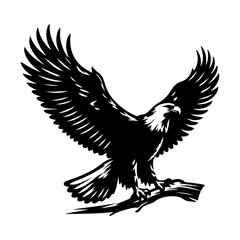 a single eagle silhouette vector