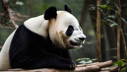 Fototapeta premium A view of a Giant Panda