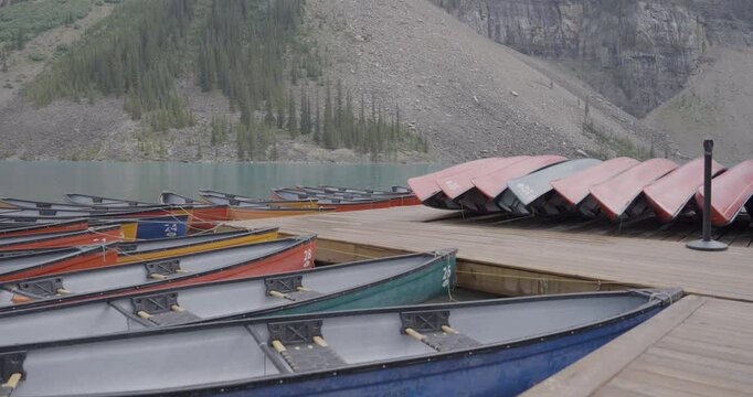Canoes at the Lake Banff National Park