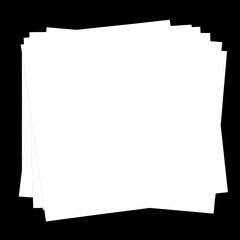 white paper on black. white paper. note paper. mockup ready paper. isolated on black screen a3 paper. square paper.