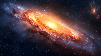 Fototapeta premium A Dance of Twinkling Galaxies on a Pitch-Black Canvas Creating an Otherworldly Spectacle